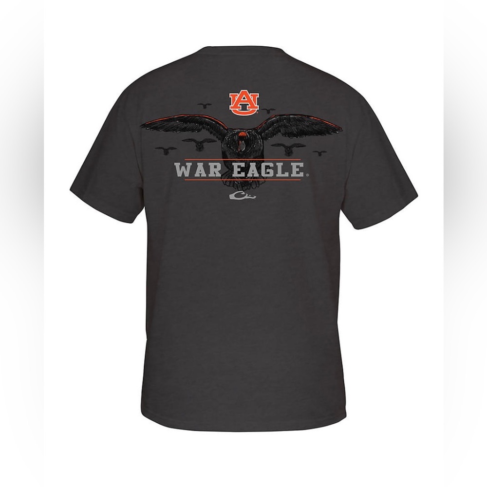 Drake Waterfowl NCAA Auburn Tigers Auburn Eagle Shirt ✨ Charcoal Heather Size XL